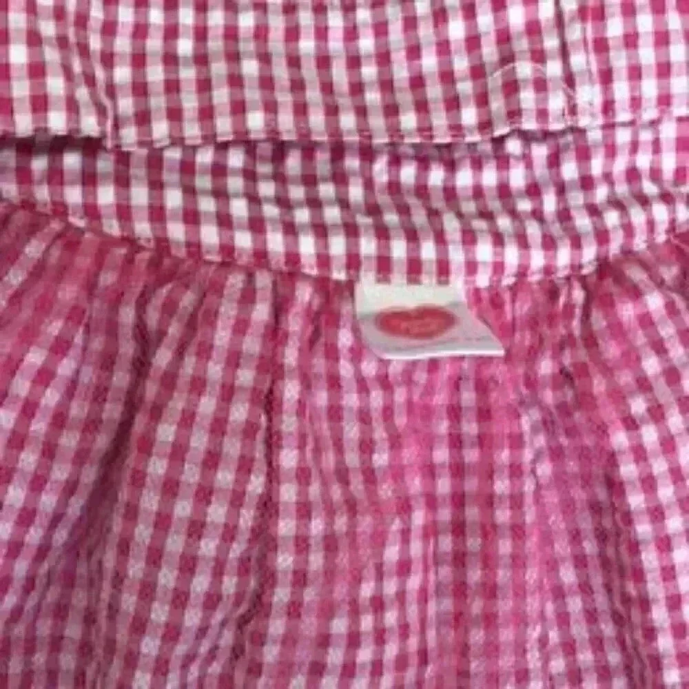 Dog Dress Smoochie Pooh Pink Overall checkered